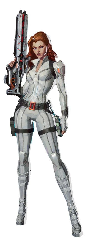 Black Widow White Suit Full