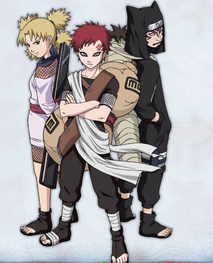 Gaara, Temari, Konkuro