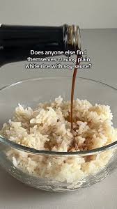 Rice and soy sauce 