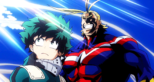 Midoriya and All Might