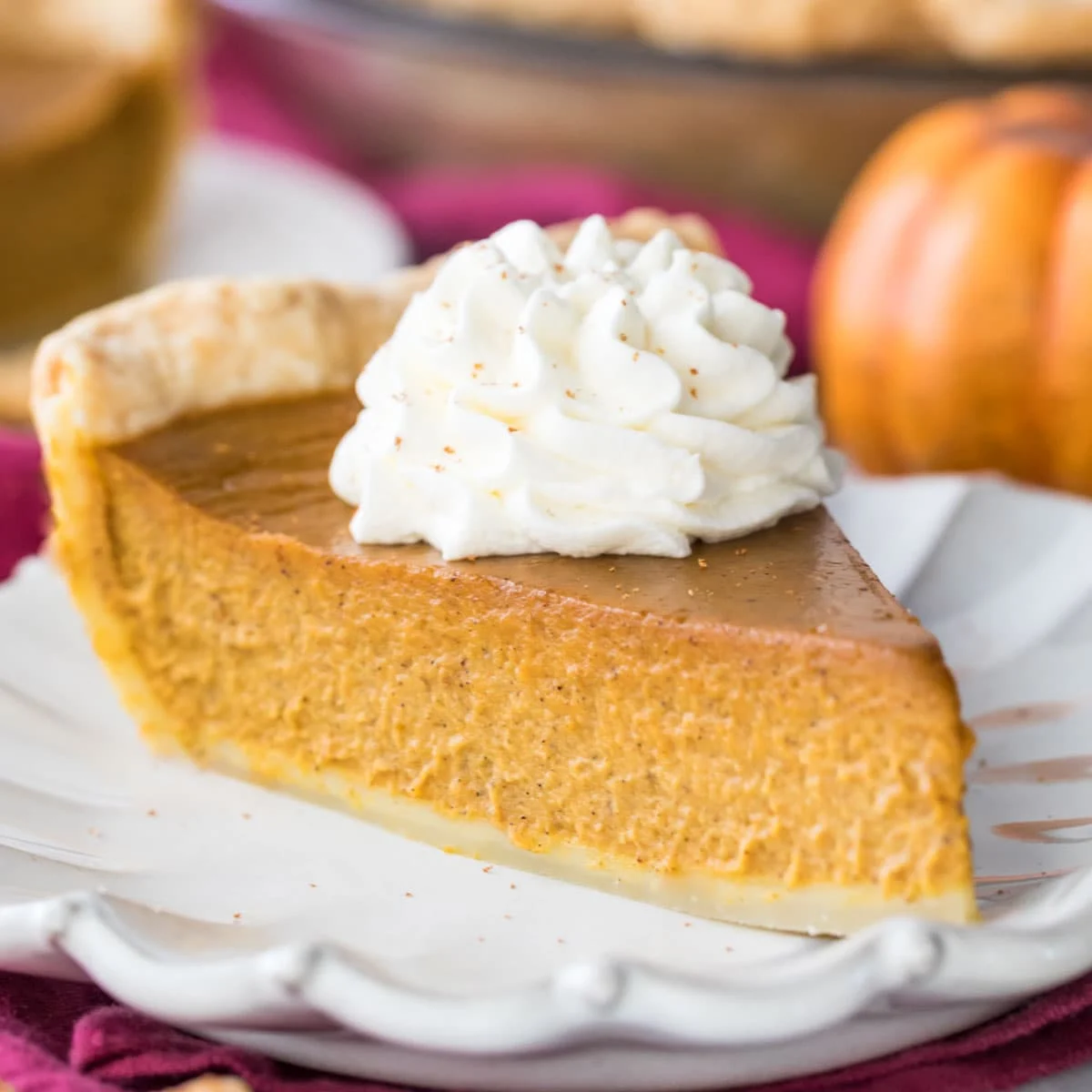 Pumpkin Pie And Whipped Cream