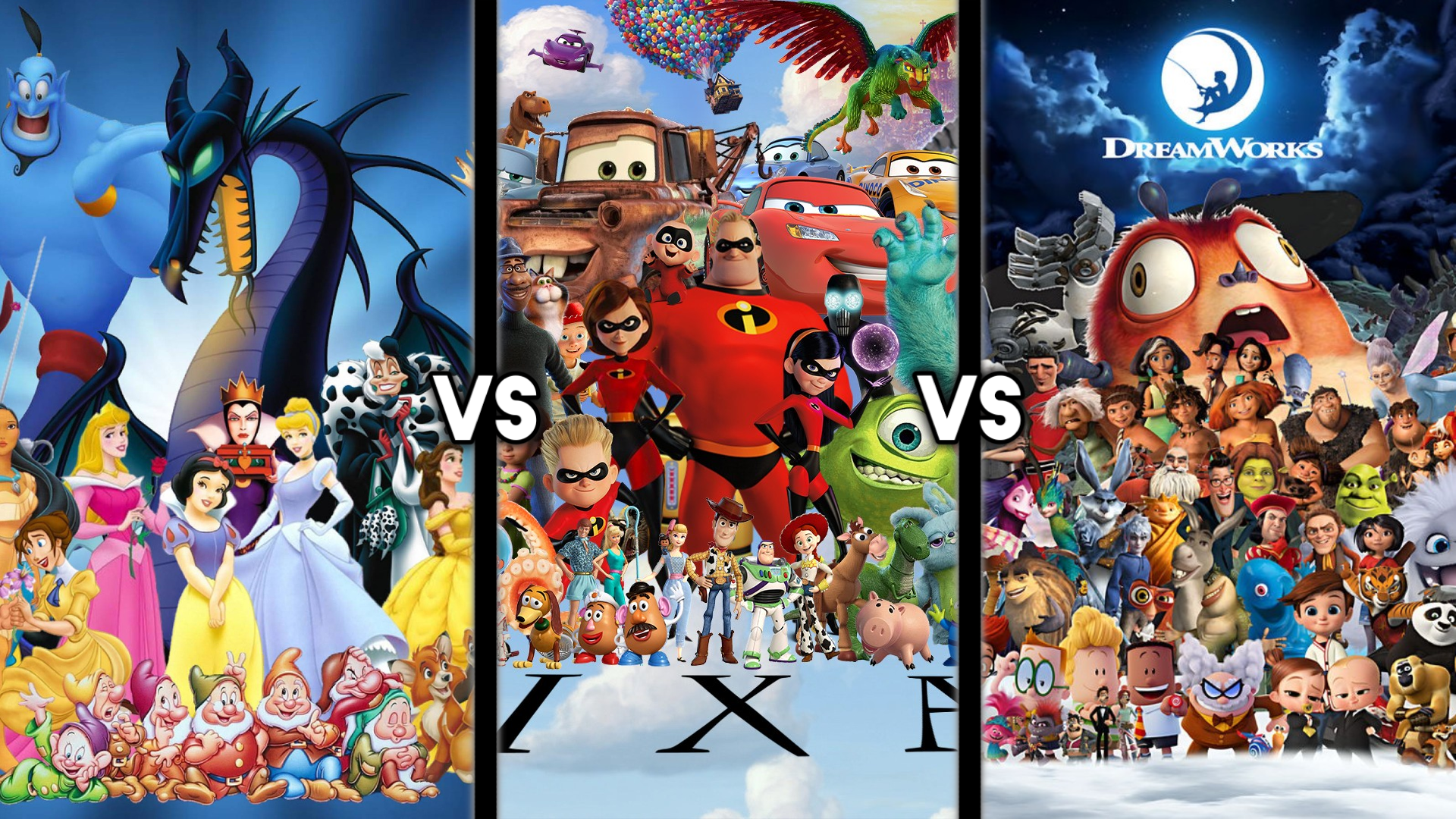 All-Star Characters from Disney, PIXAR and Dreamworks Movies