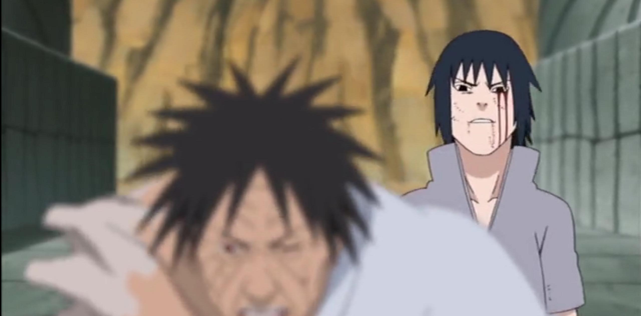 Sasuke walking down Danzo