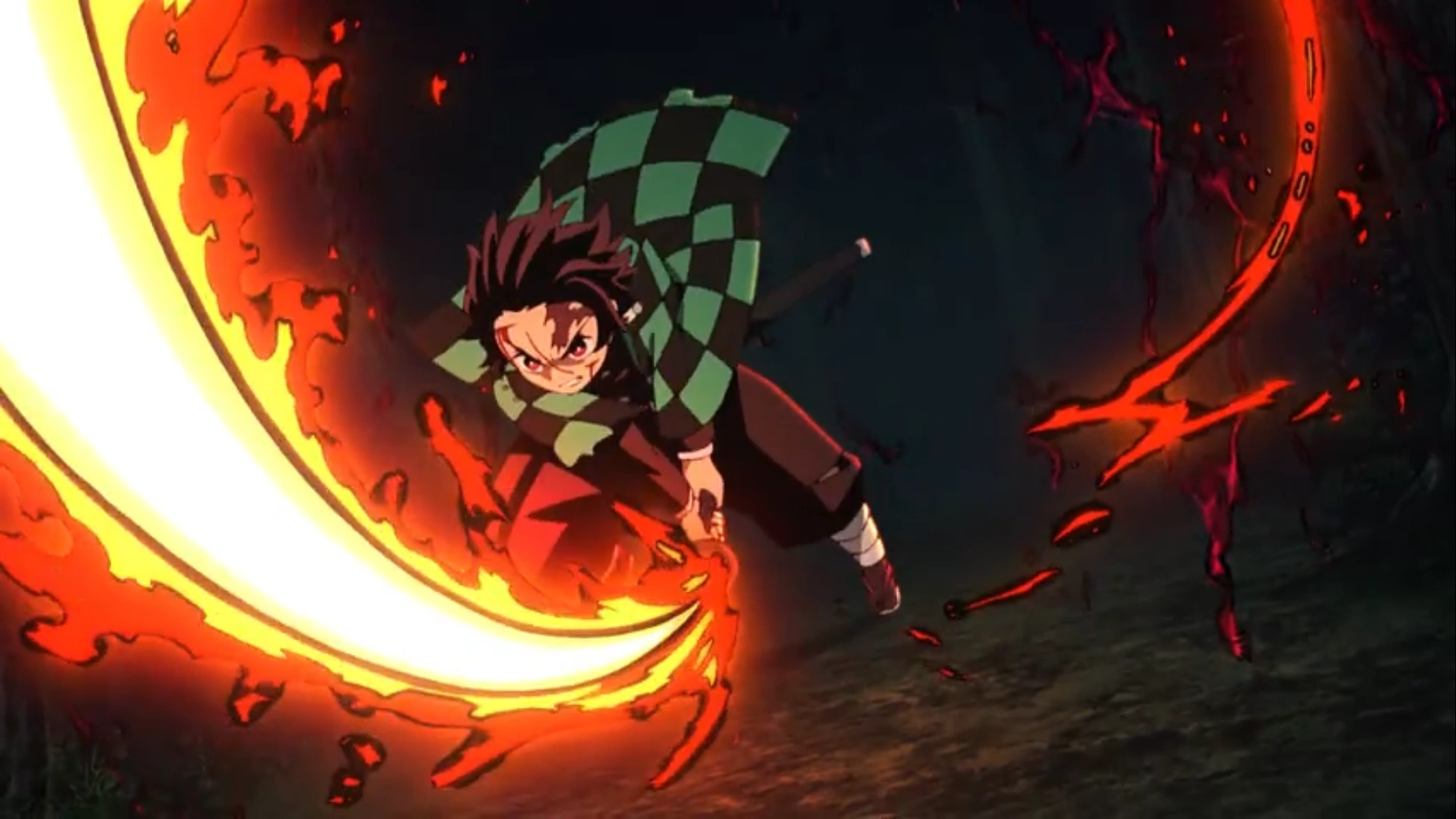 Tanjiro's first Hinokami Kagura