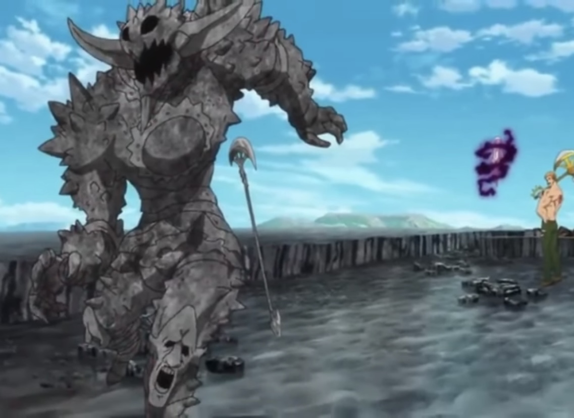 Galand gets spooked by Escanor’s aura