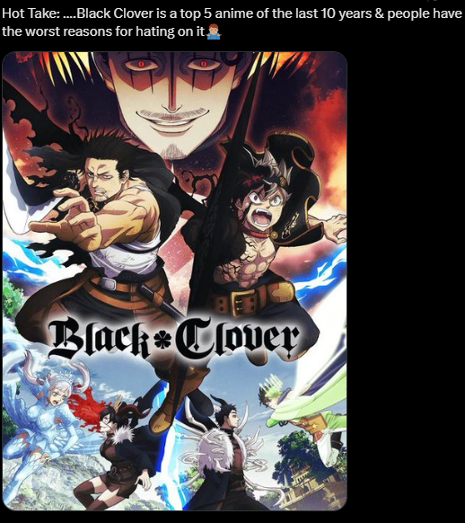 Black Clover Is Top 5 Anime