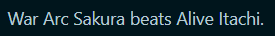 War Arc Sakura Beats Alive Itachi