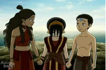 Aang, Katara, Toph