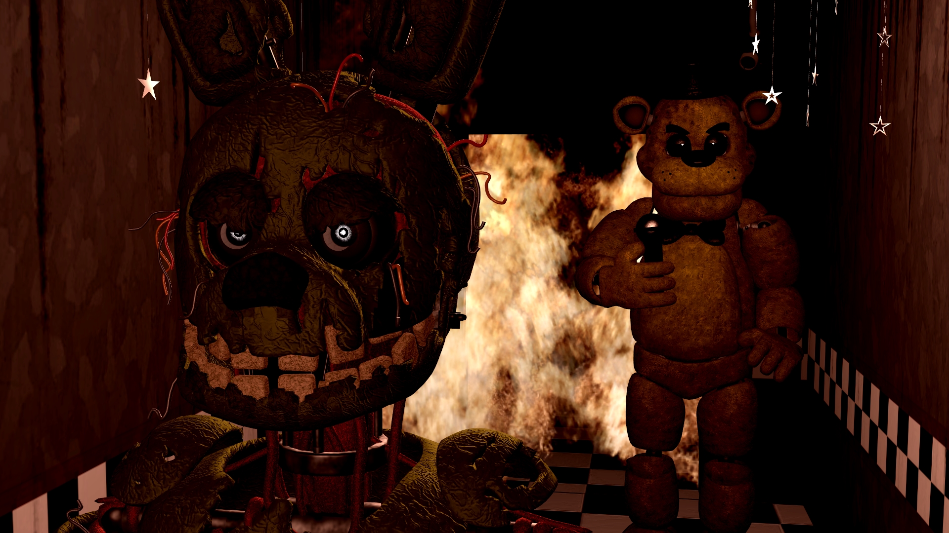 Springtrap and Golden Freddy