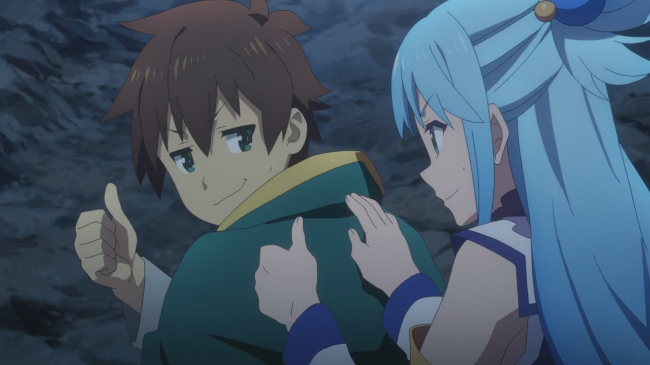 Kazuya and Aqua (Konosuba)