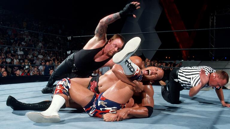 Undertaker V. Rock V. Kurt Angle (Vengence 2002)