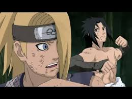Sasuke surviving Deidaras last Bomb