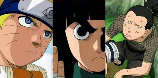 Naruto, Rock Lee and Shikamaru