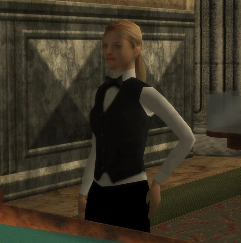 Blonde Casino Worker
