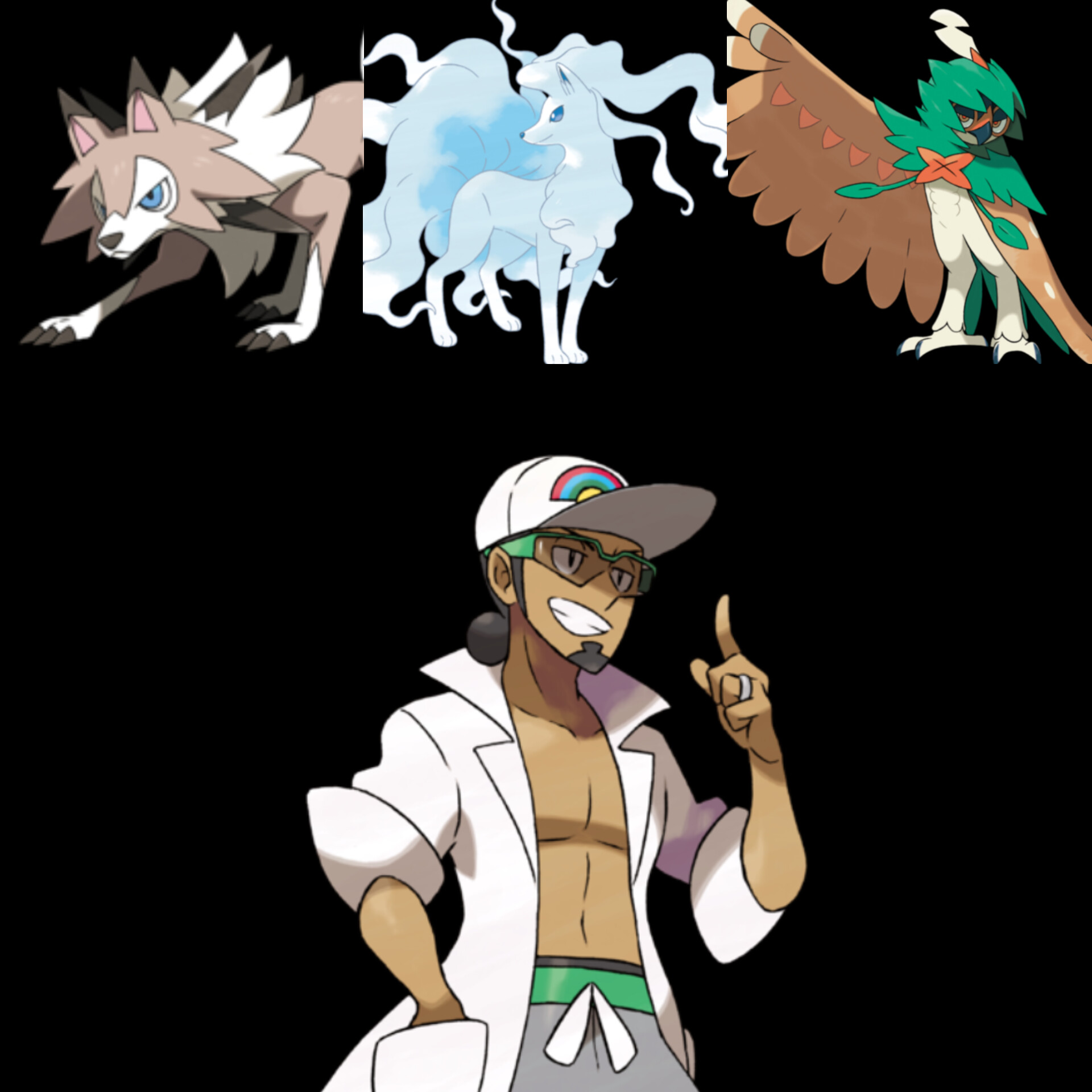All Bosses Pokemon + their team of 3 pkmn