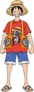 Luffy First Film Red Outfit