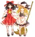 Reimu And Marisa Touhou Project