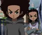 Riley and Huey fighting Cairo and Dewey at Moe's funeral 