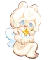 Cream Ferret Cookie