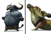 Maître Boeuf Ravageur et Maître Croc - Kung fu Panda 2